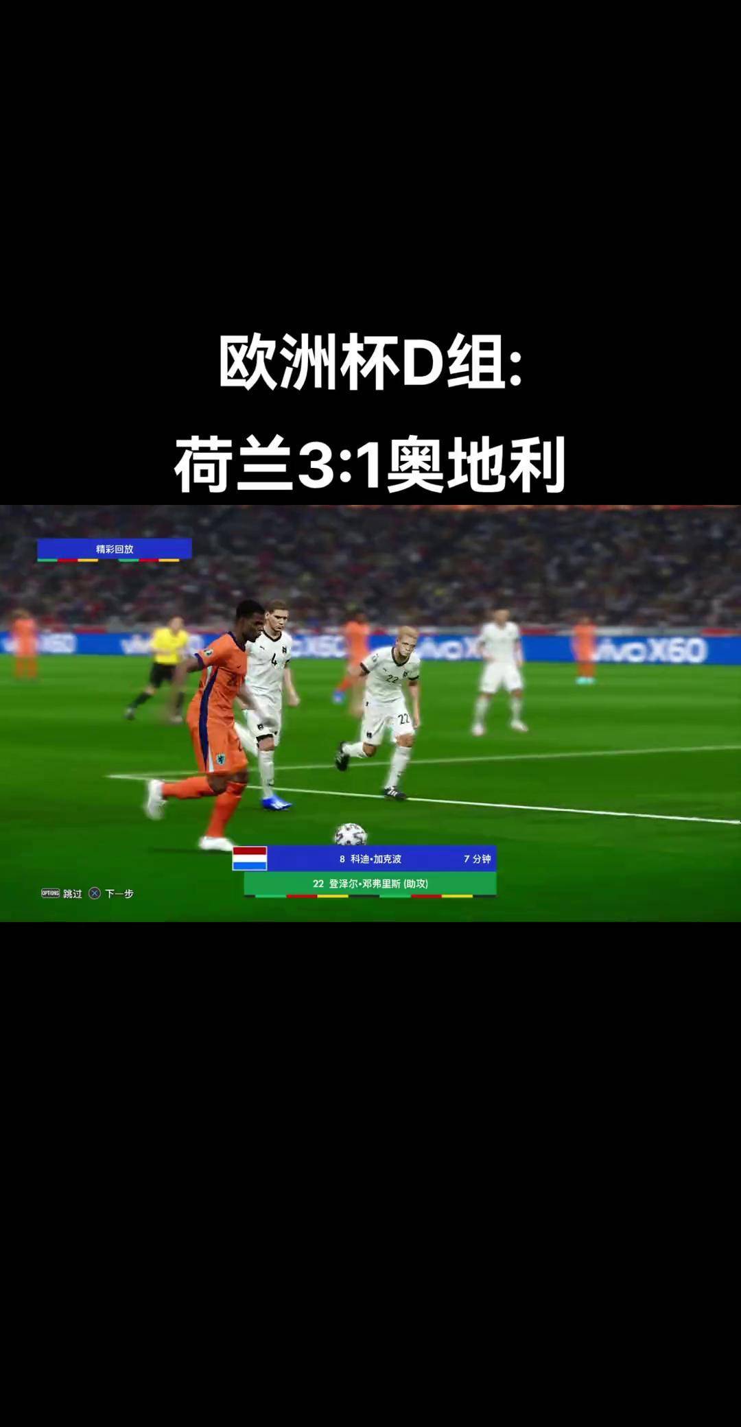 荷兰以比大胜奥地利，提前晋级